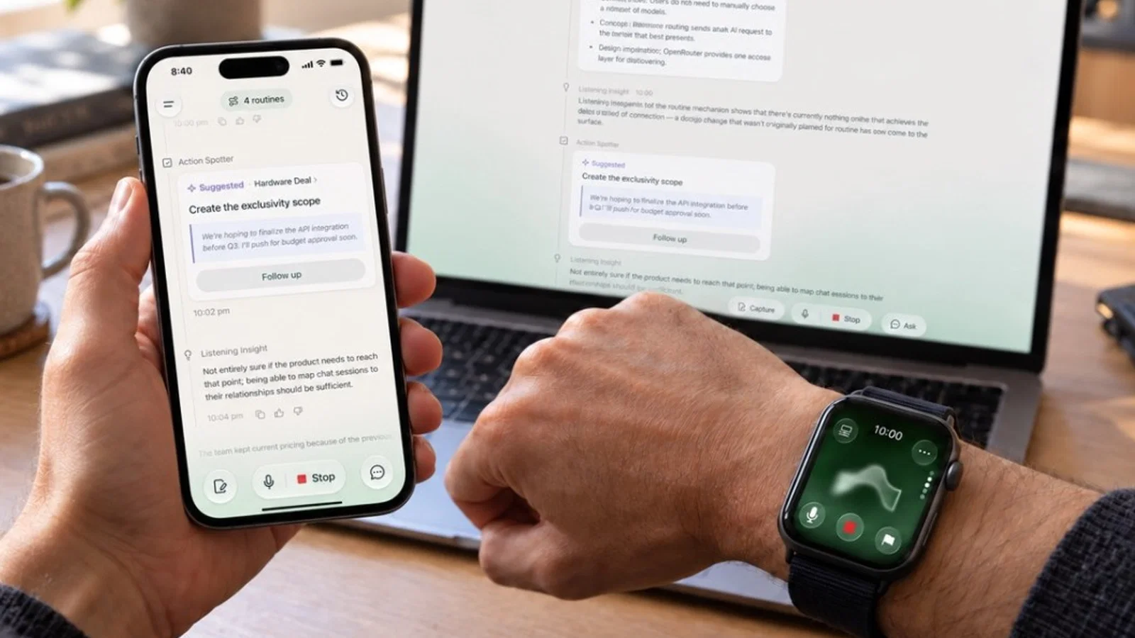 TheNews100 Desk: scene related to Former Plaud exec raises $26M for AI app that listens to you in the background