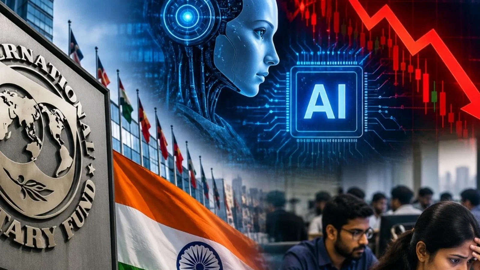 IMF की बड़ी चेतावनी बाजार में भी दिखने लगा असर, दबाव में मार्केट