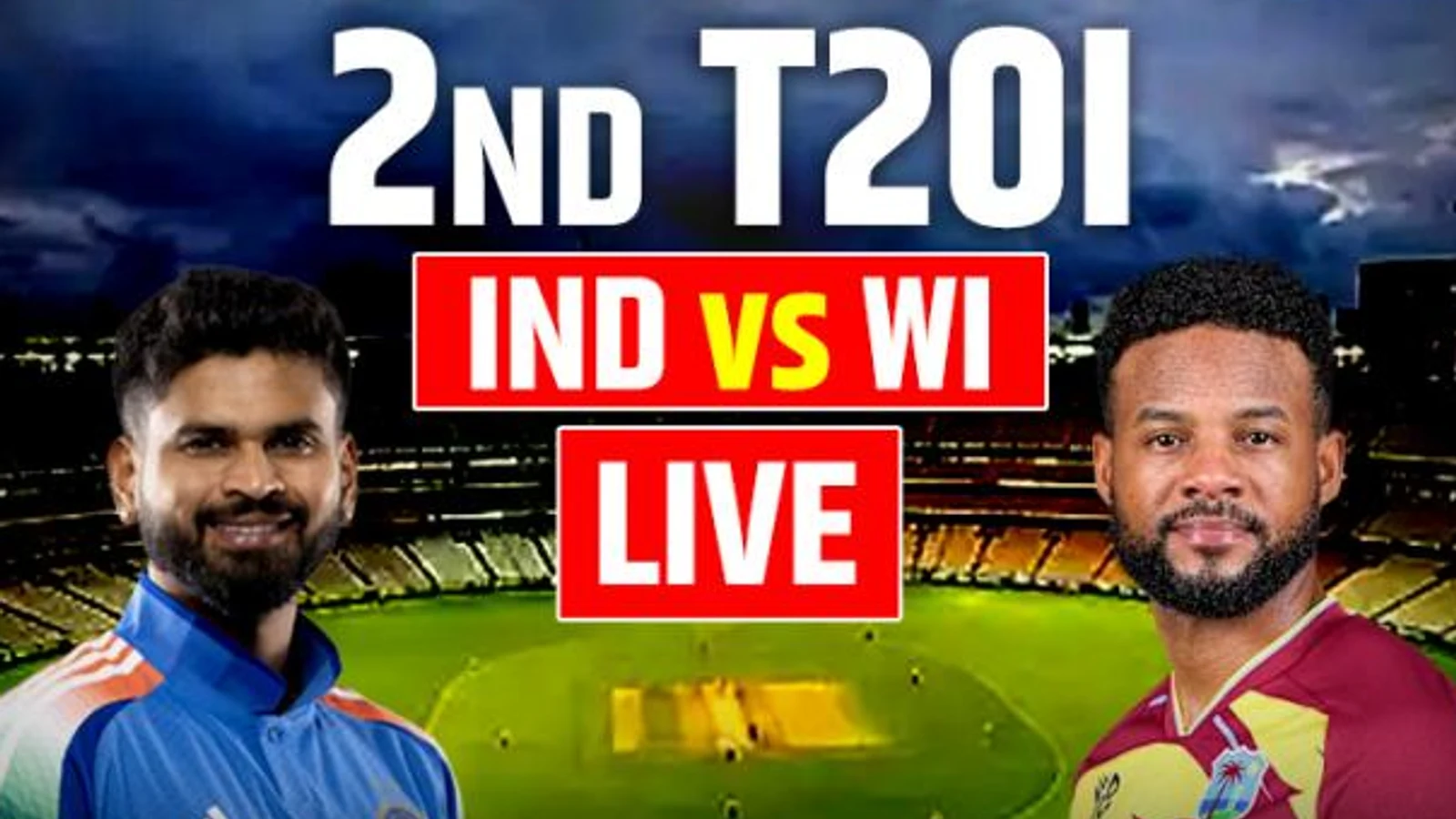 IND vs WI LIVE: भारत-वेस्टइंडीज मैच लाइव स्कोर, रांची में इंडिया वर्सेस वेस्टइंडीज के दूसरे टी20 मैच का लाइव अपडेट
