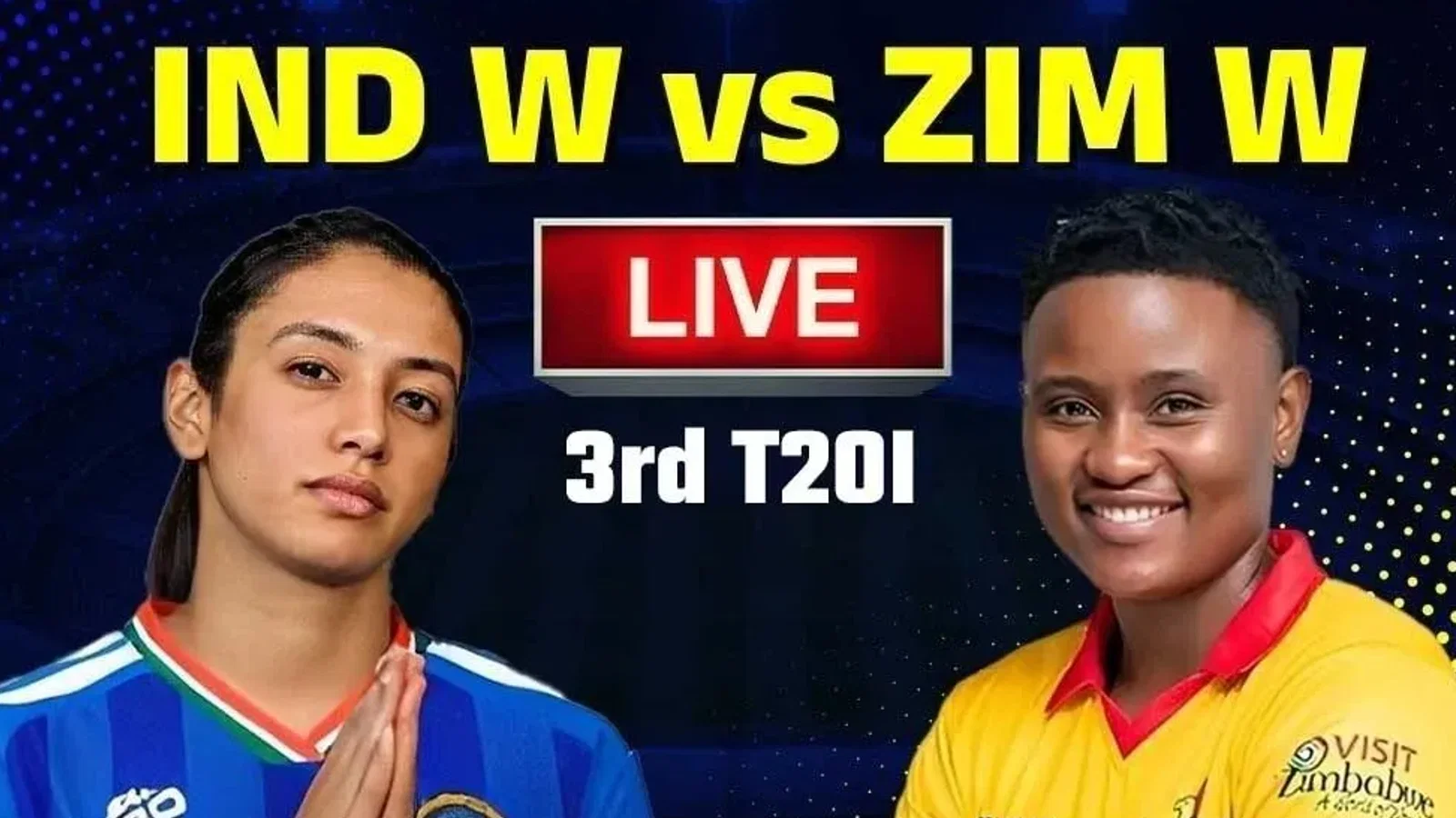 IND W vs ZIM W 3rd T20I Live Score: भारतीय गेंदबाजों की खतरनाक गेंदबाजी, जिंबाब्वे को लगे दो झटके