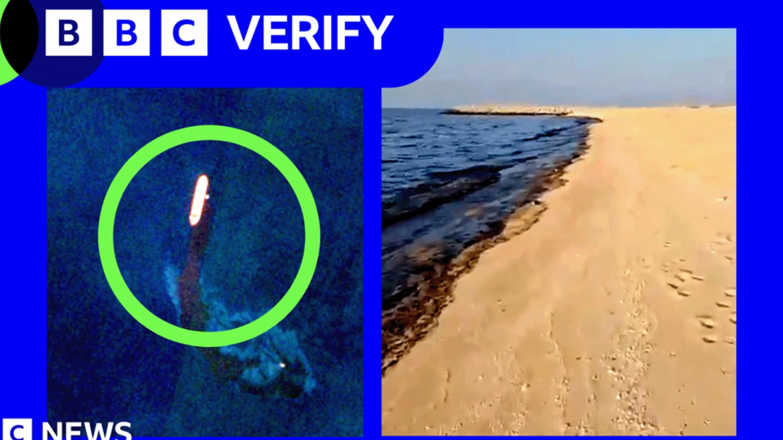 TheNews100 Desk: scene related to Oil spill washes up on UAE beaches after tanker strike