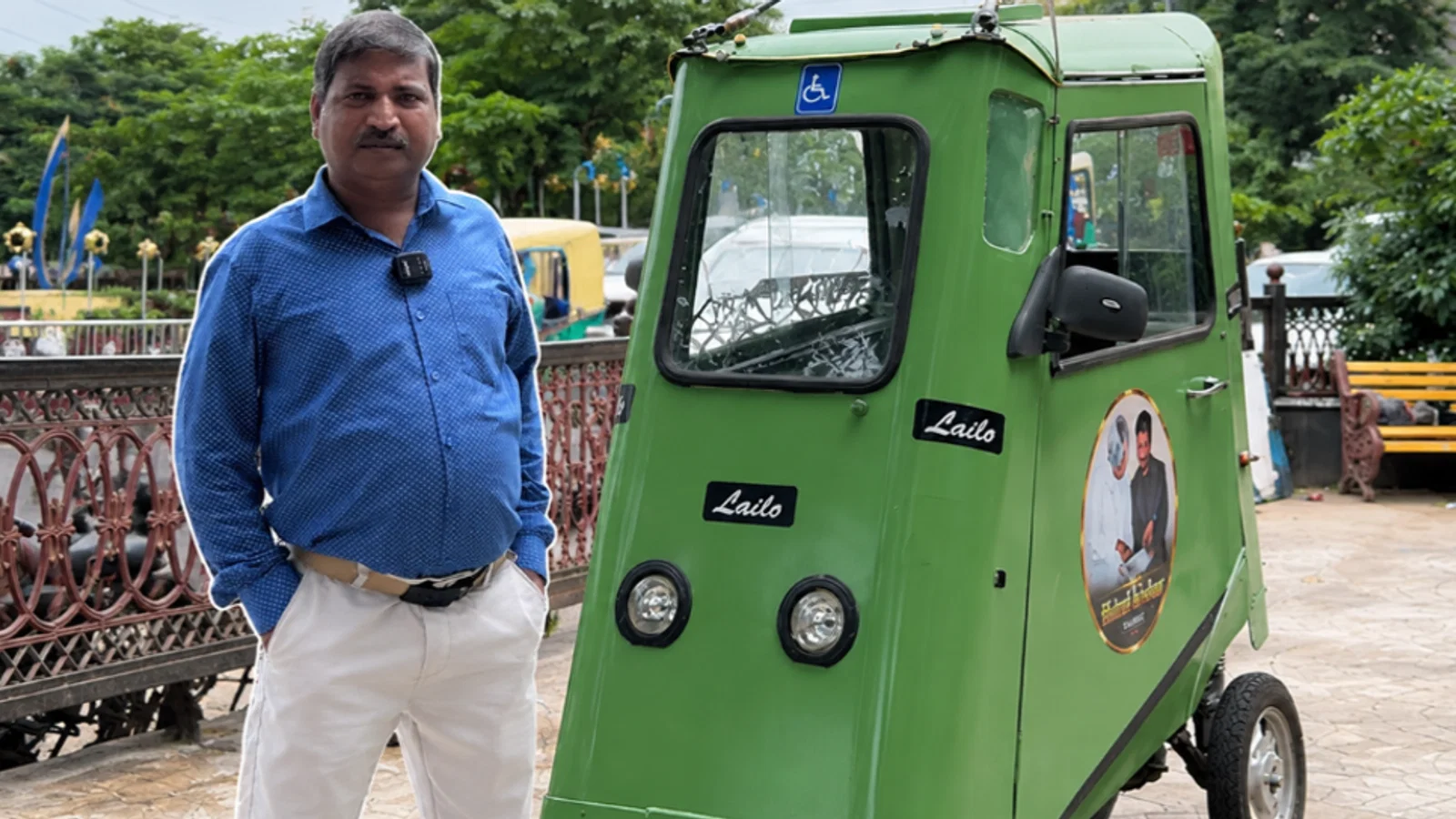 Unable to Drive a Regular Car, Disabled UP Man Builds His Own Using Scooter Parts
