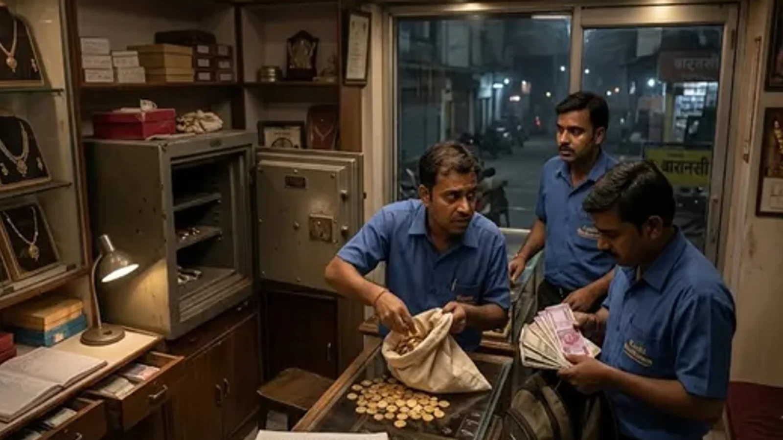 वाराणसी में 500 ग्राम सोने के सिक्के और 7.65 लाख रुपये के गबन में तीन कर्मचारी गिरफ्तार