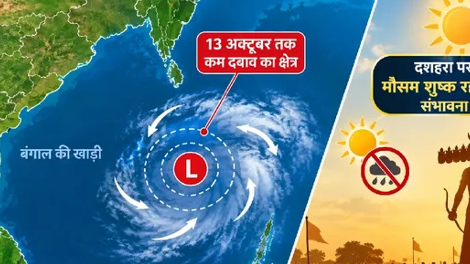 Weather Update: ओडिशा में 13 अक्टूबर के बाद बदलेगा मौसम, तटीय जिलों में बारिश के आसार